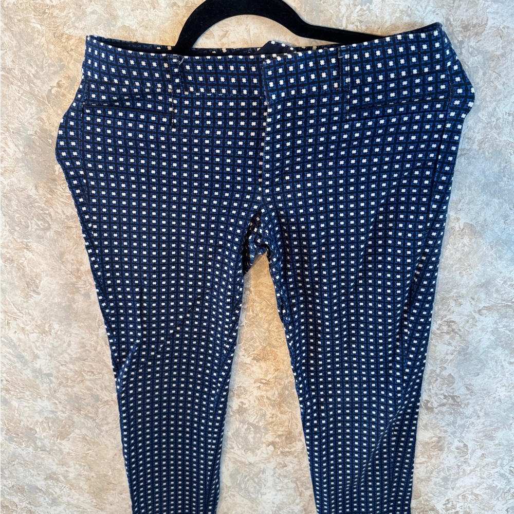 Navy and White Checkered Pants